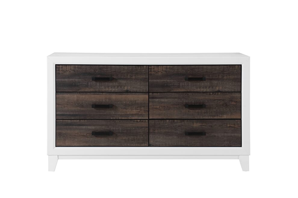 Modern farmstyle dresser with dark oak inlay by Global