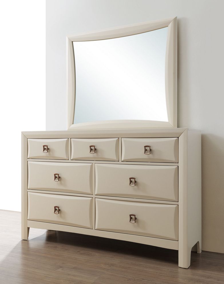 Casual style dresser in almond beige finish by Global