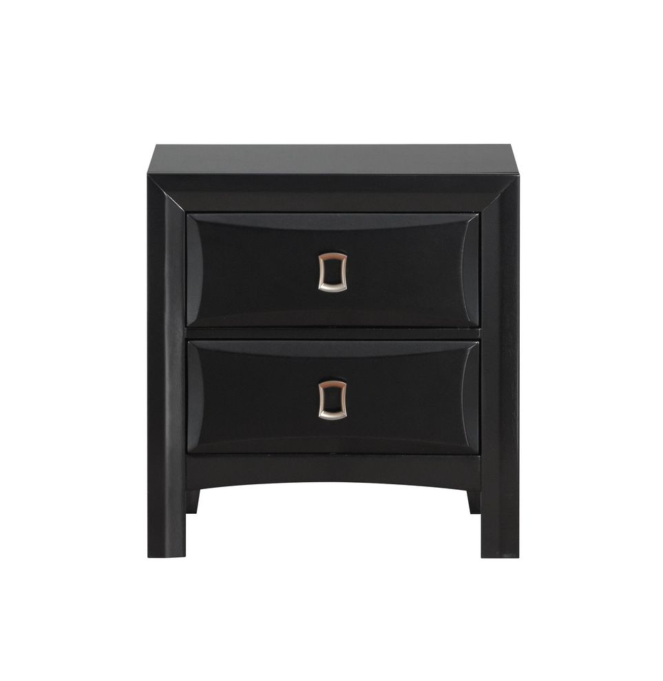 Casual style nightstand in black finish by Global