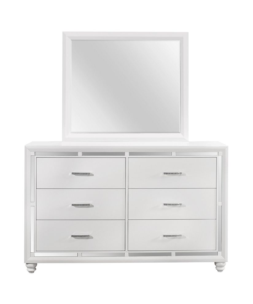 High-gloss modern design dresser in white by Global