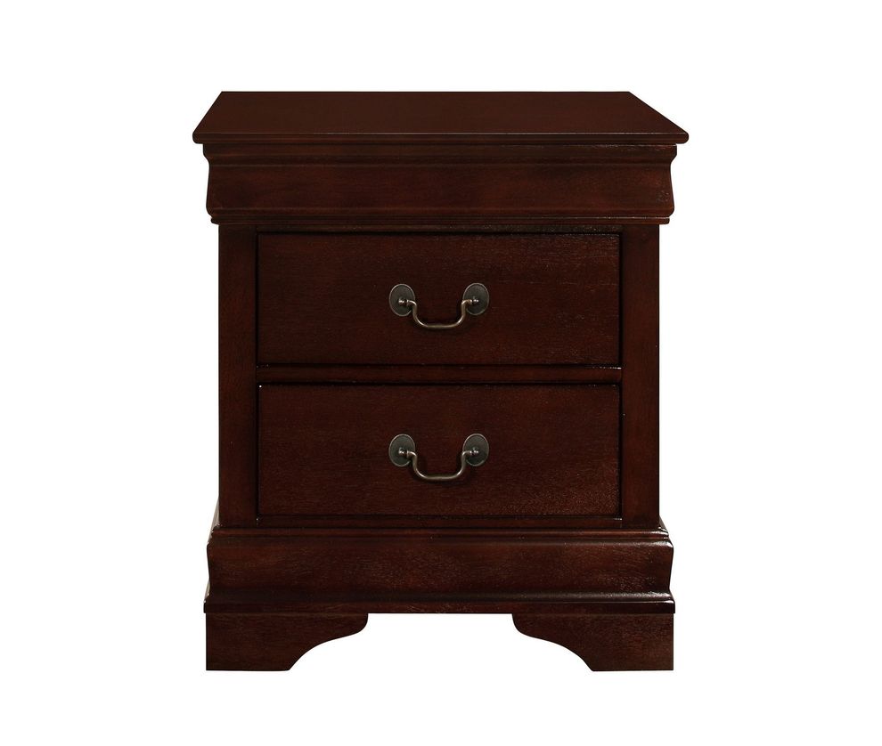 SImple casual style nightstand in merlot finish by Global