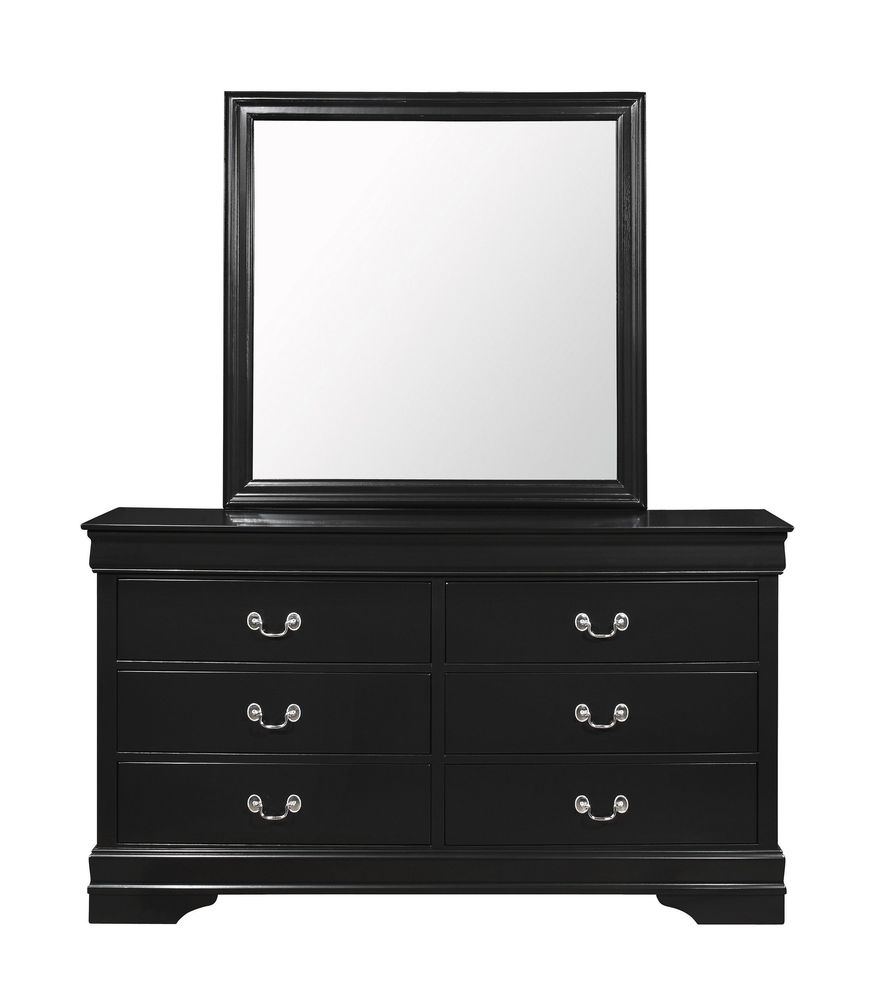 Simple casual style dresser in black finish by Global