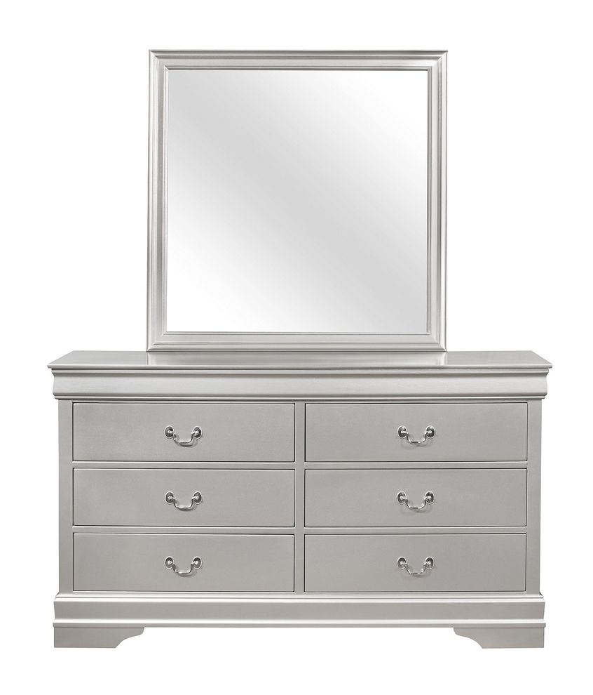 Simple casual style dresser in silver finish by Global