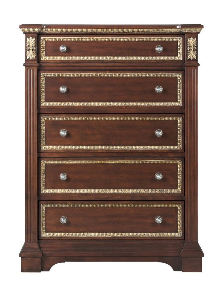 Cherry finish traditional style chest by Global