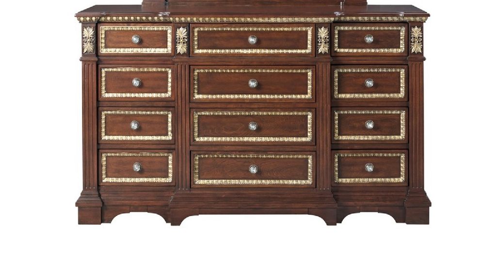 Cherry finish traditional style dresser by Global