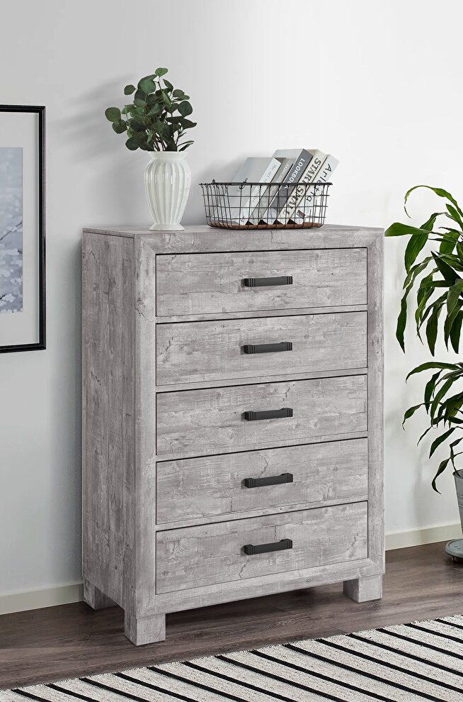 Gray washed finish chest from nolan set by Global