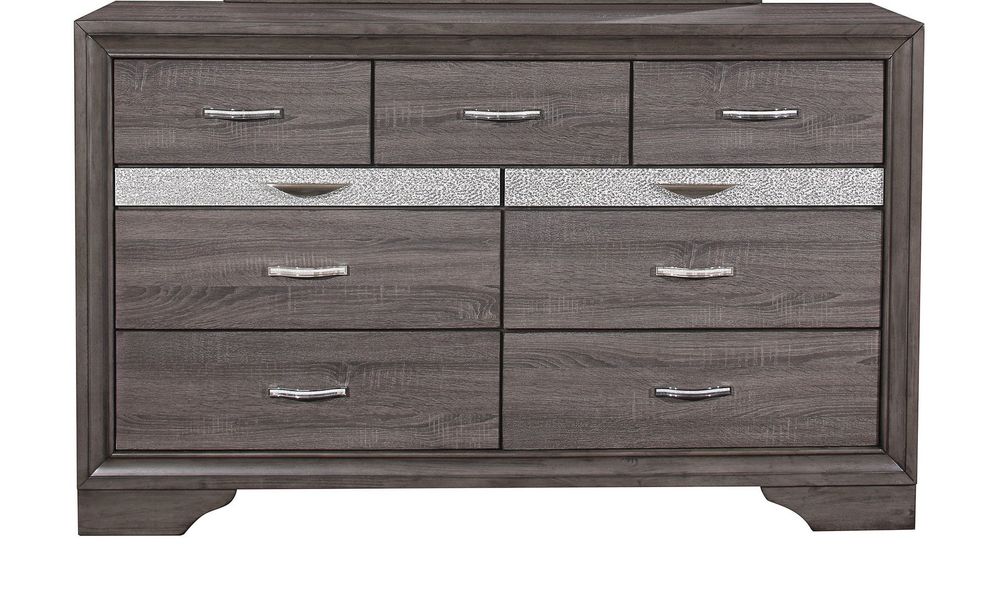 Simple casual style gray finish dresser by Global