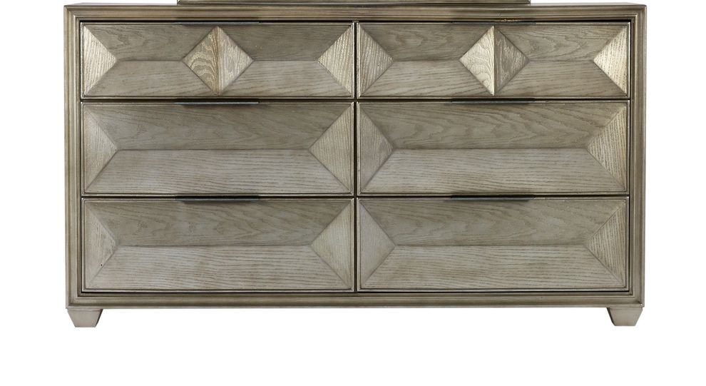 Gray/silver modern style dresser by Global