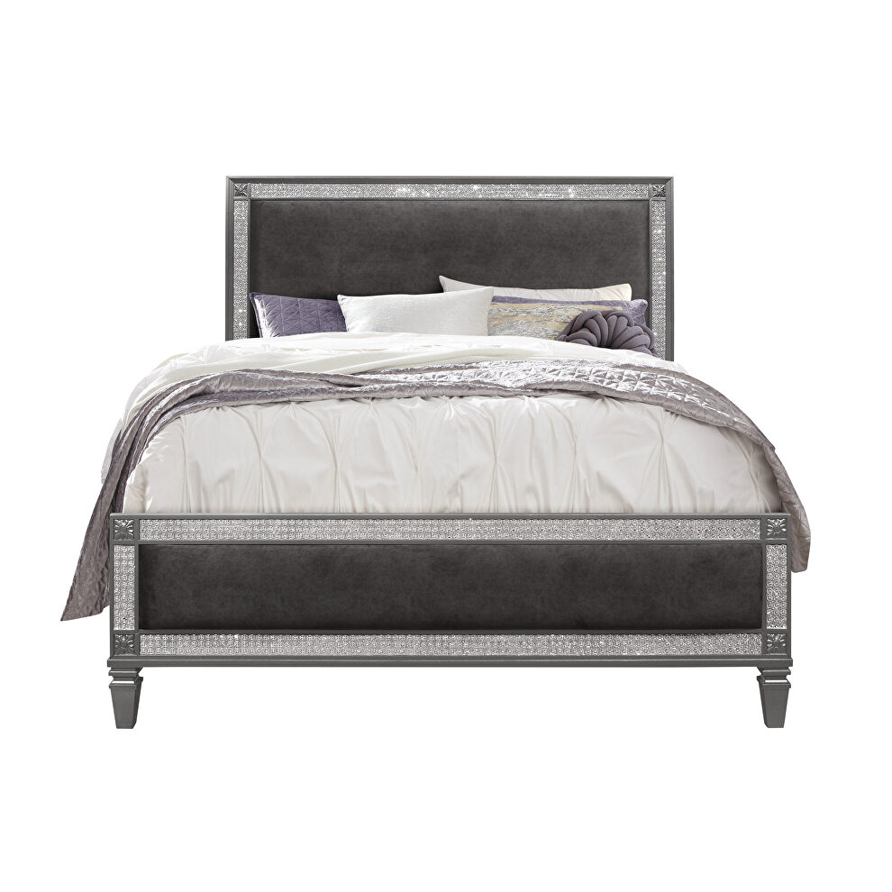 Crystal outline stylish king size bed by Global