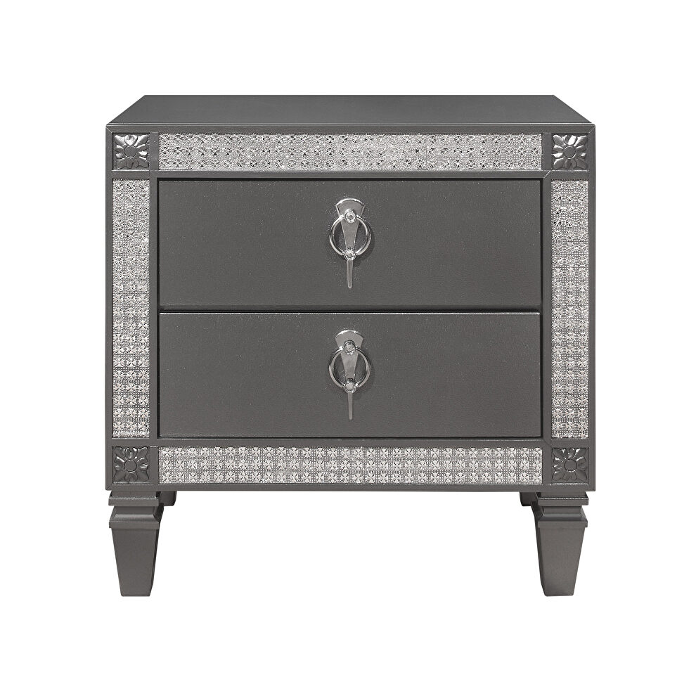 Crystal outline stylish nightstand by Global