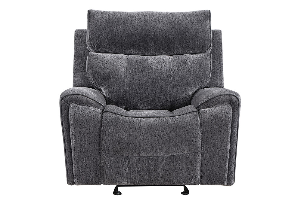 Charcoal glider recliner by Global