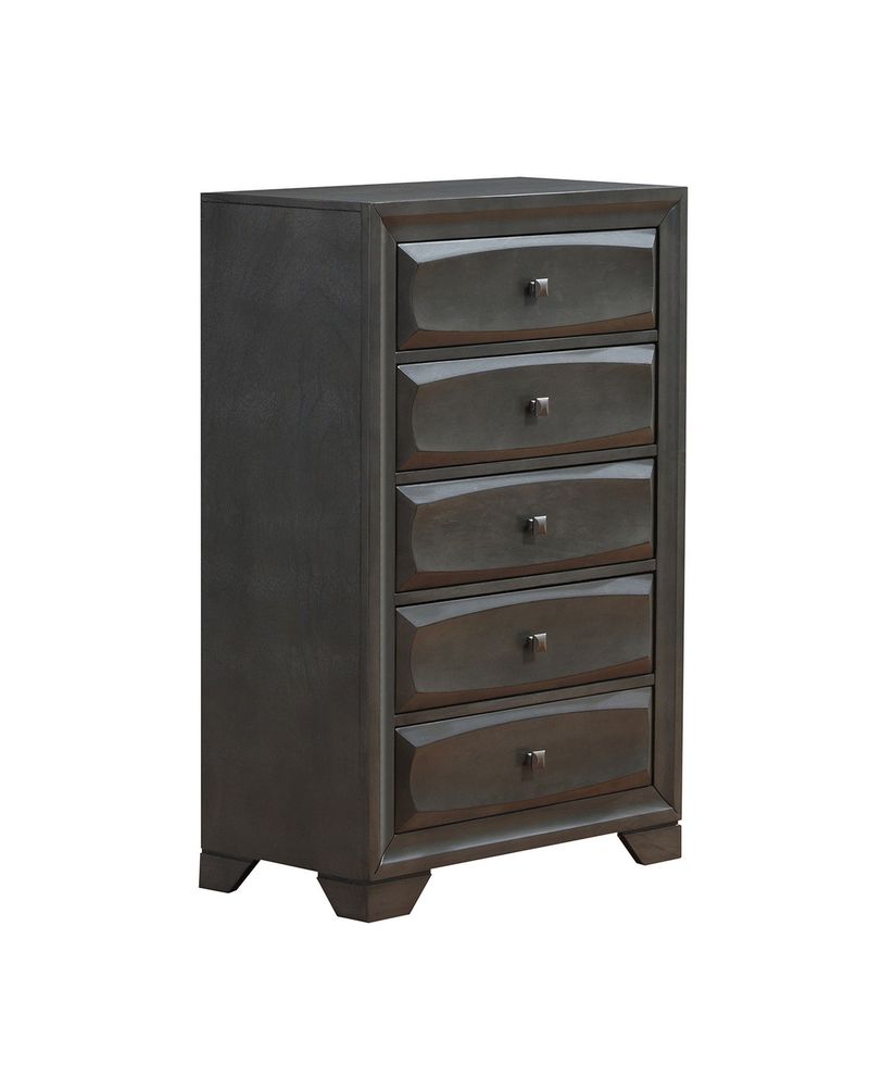 Antique gray finish classic style chest by Global