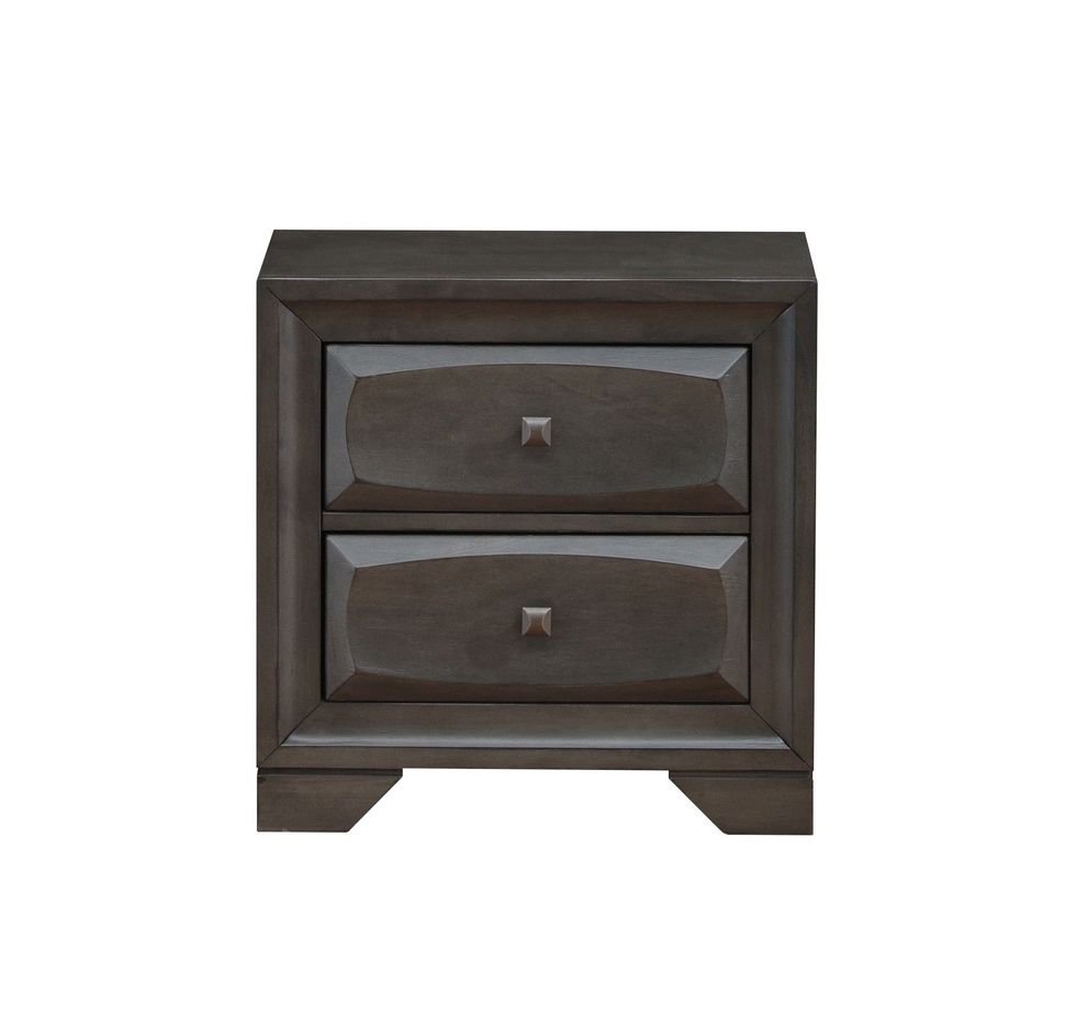 Antique gray finish classic style nightstand by Global