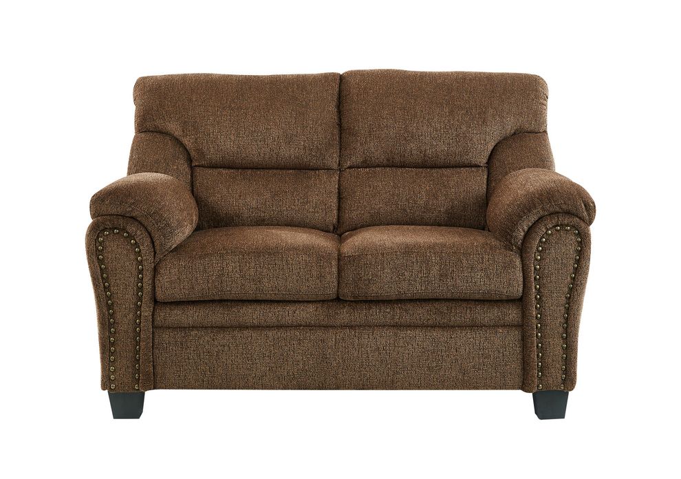 Jasmine tobacco fabric casual style loveseat by Global