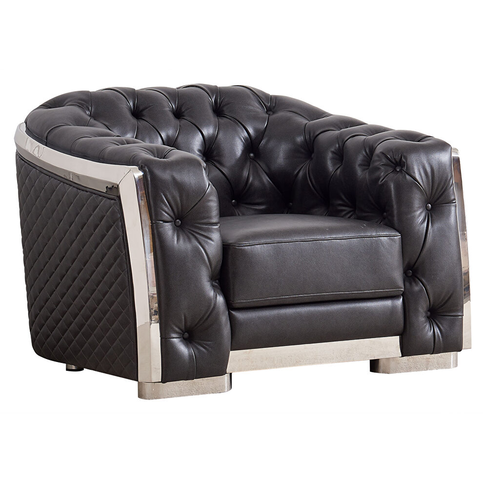 Blanche charcoal chair in modern style by Global