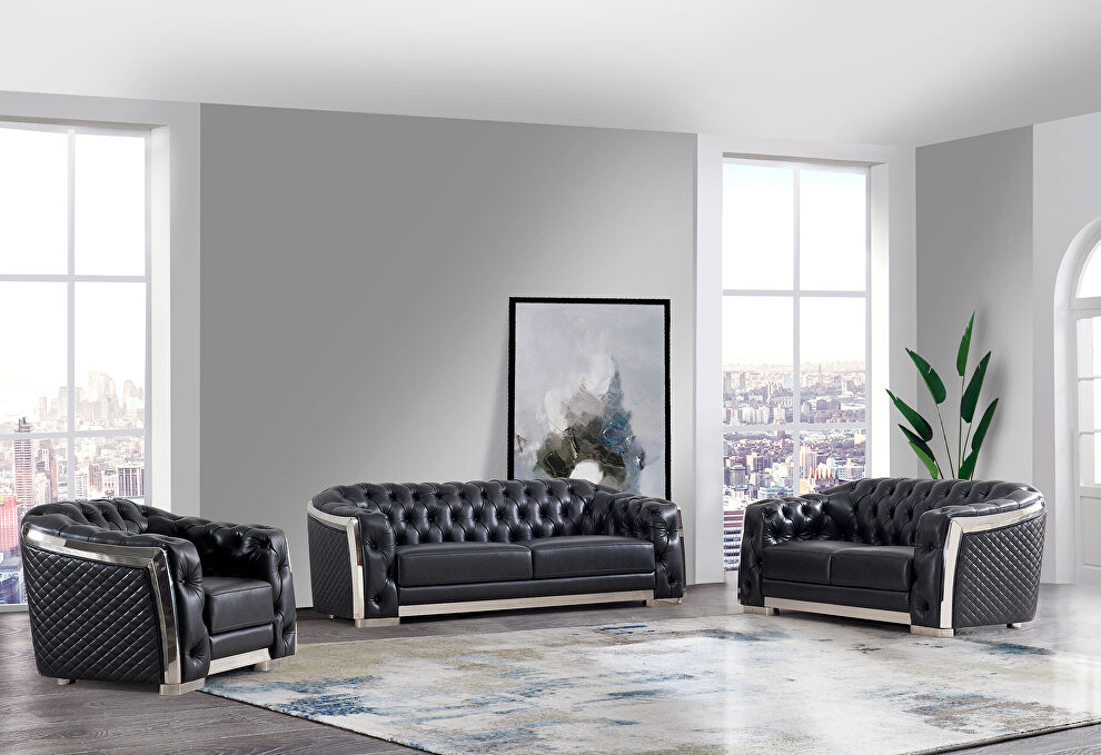 Blanche charcoal sofa in modern style by Global