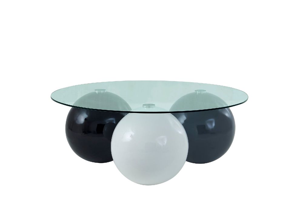 Grey, white and black high gloss coffee table by Global