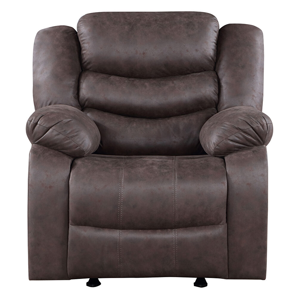 Dark brown recliner chair by Global