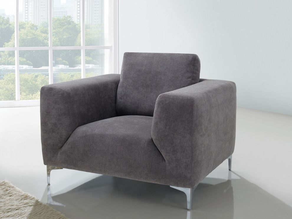 Gray fabric contemporary chair in casual style by Global