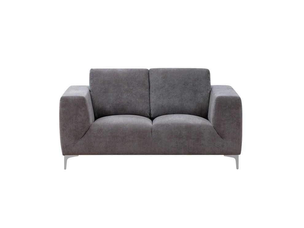 Gray fabric contemporary loveseat in casual style by Global