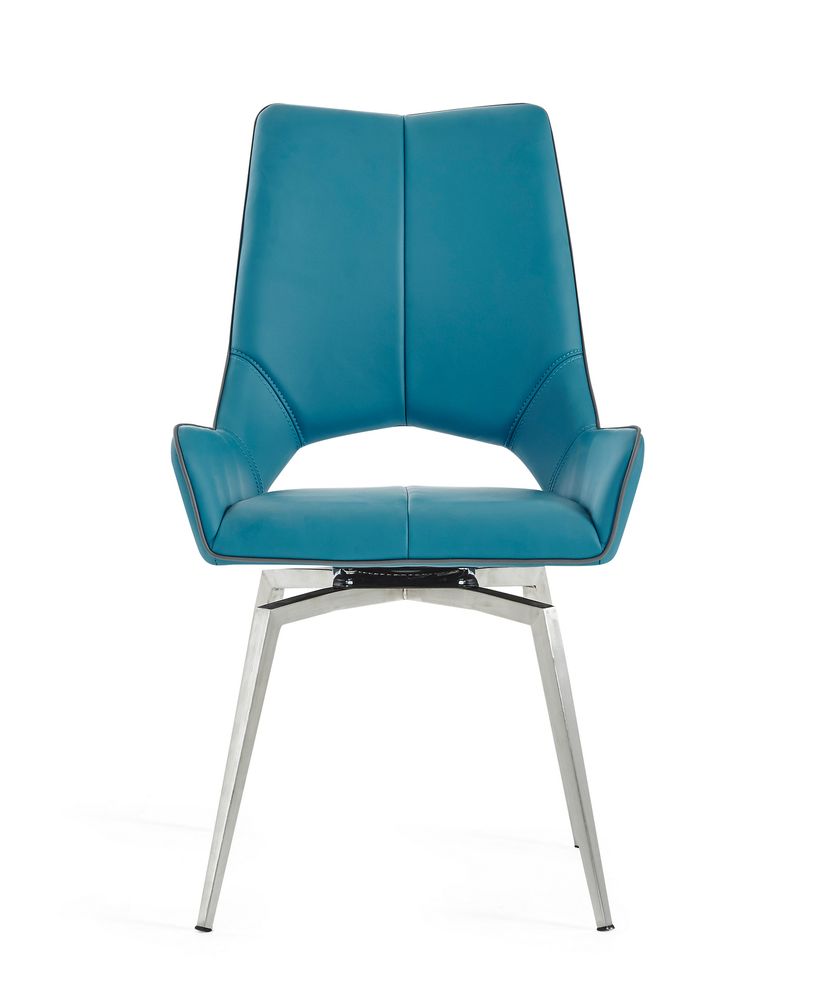 Turquoise swivel modern chair by Global