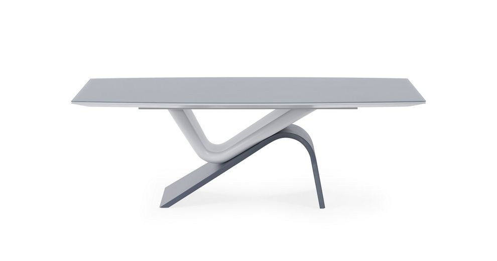 Contemporary gray/white base coffee table by Global