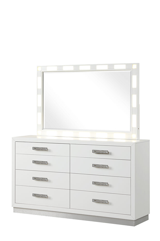 White finish 8-drawer dresser by Galaxy