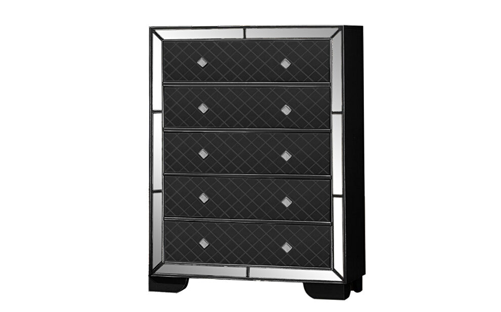 Contemporary chest in the elegant black finish by Galaxy