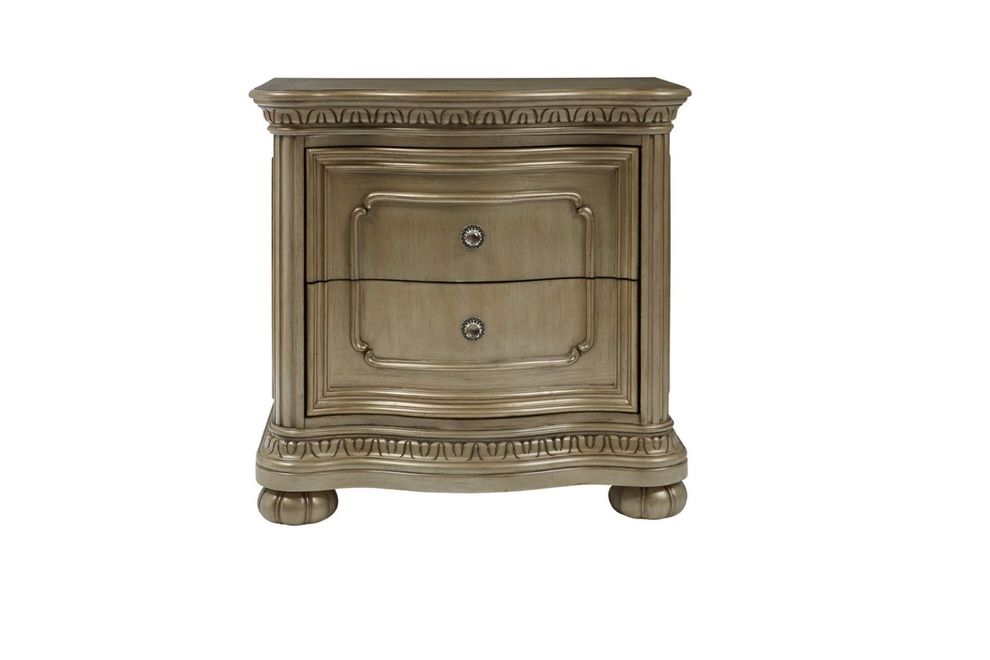 Classic nightstand in golden finish by Global