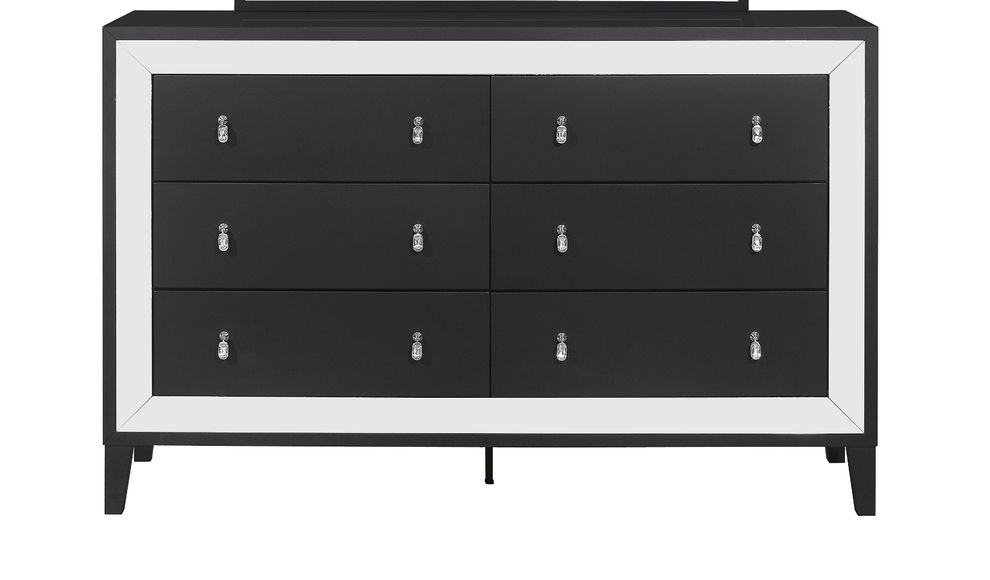Mirror accents / black dresser by Global