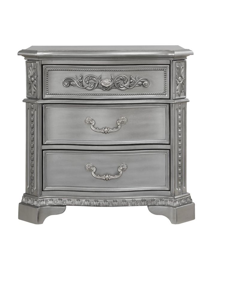 Contemporary gray finish nightstand by Global