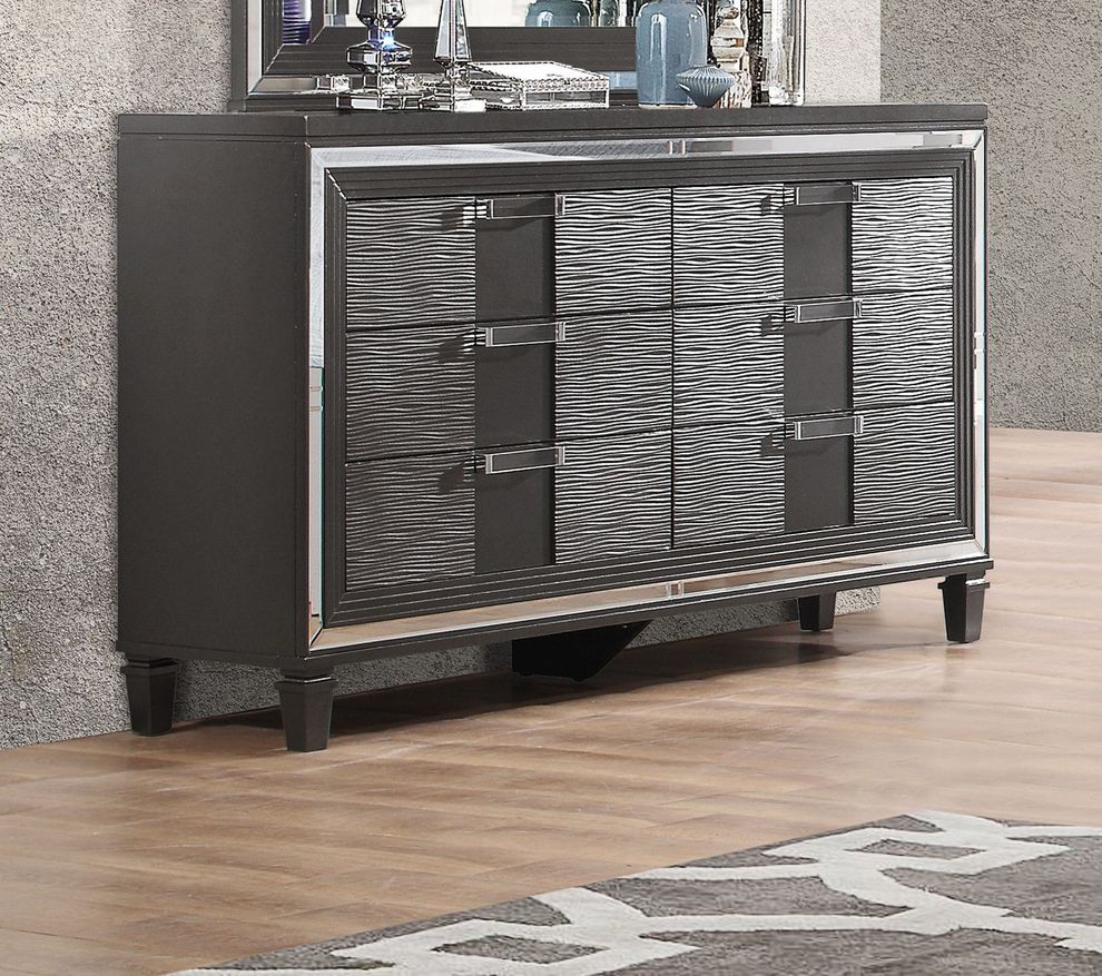 Modern metallic gray dresser by Global