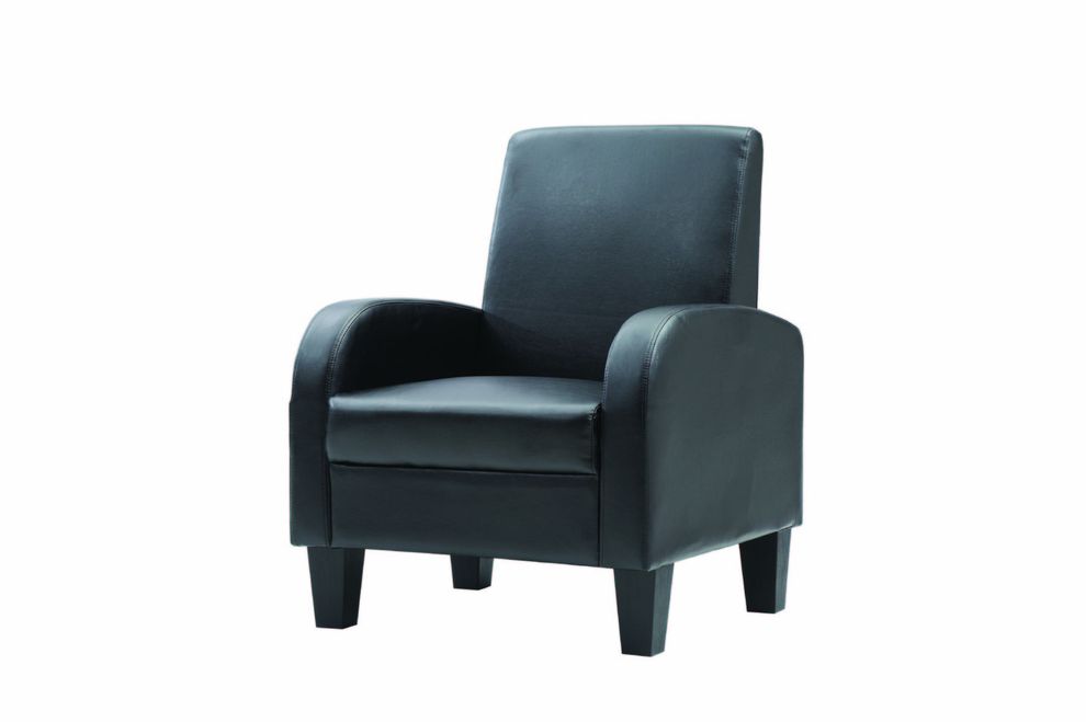 Club chair in leather black by Glory