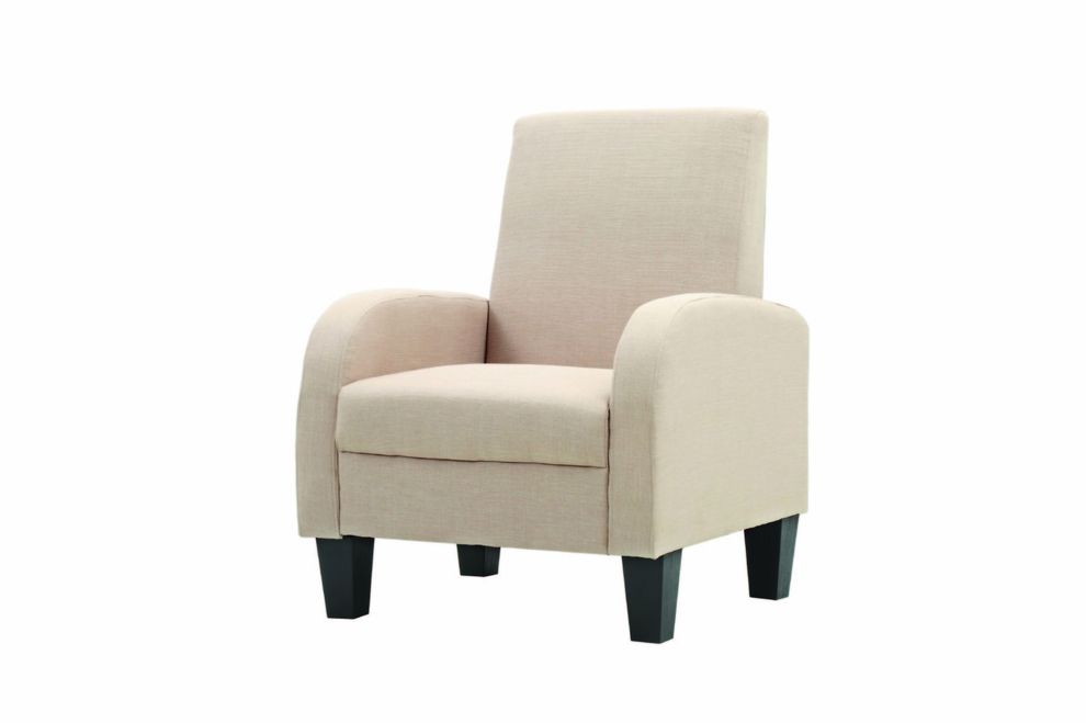 Club chair in leather light beige by Glory