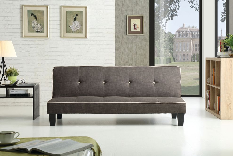 Affordable sofa bed in gray fabric by Glory