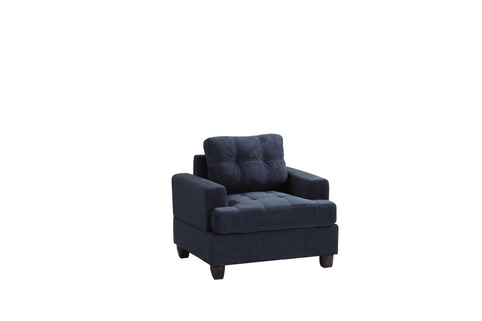 Navy blue microfiber affordable chair by Glory