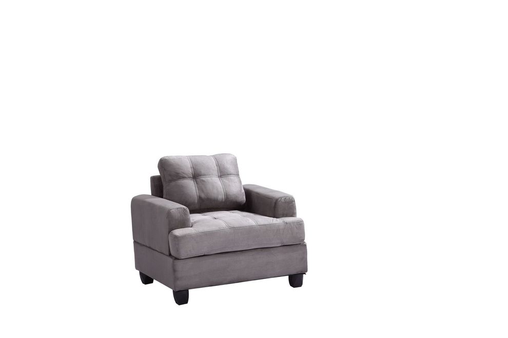 Gray microfiber affordable chair by Glory