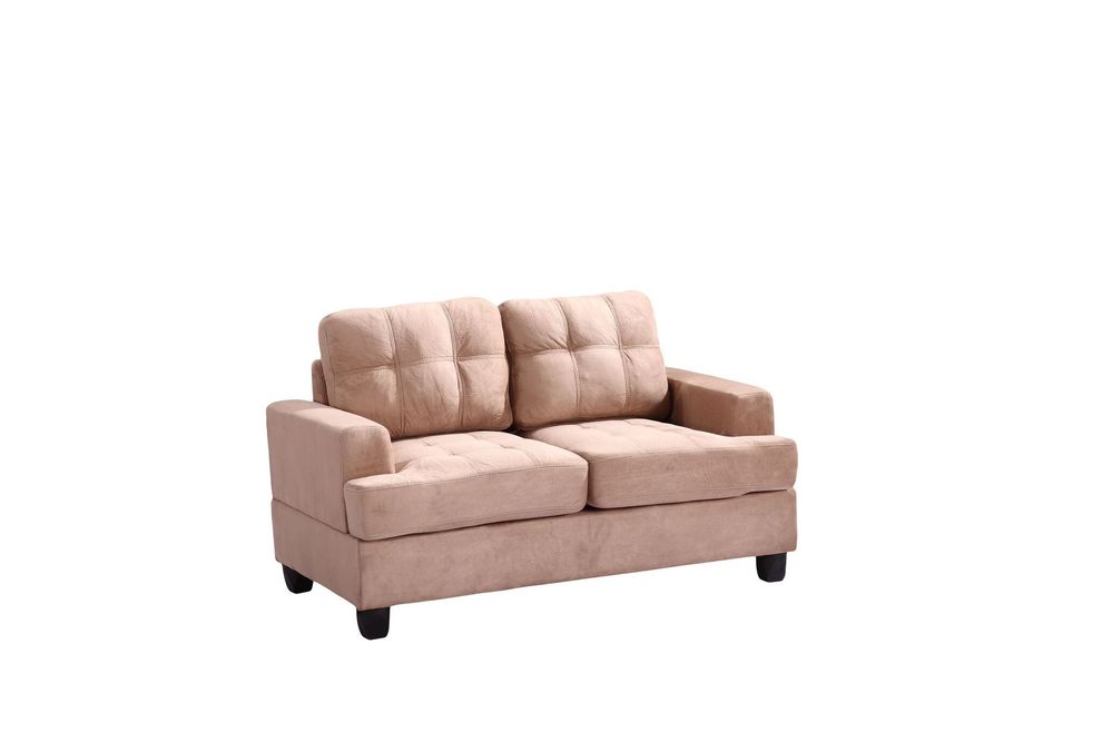 Saddle microfiber affordable loveseat by Glory