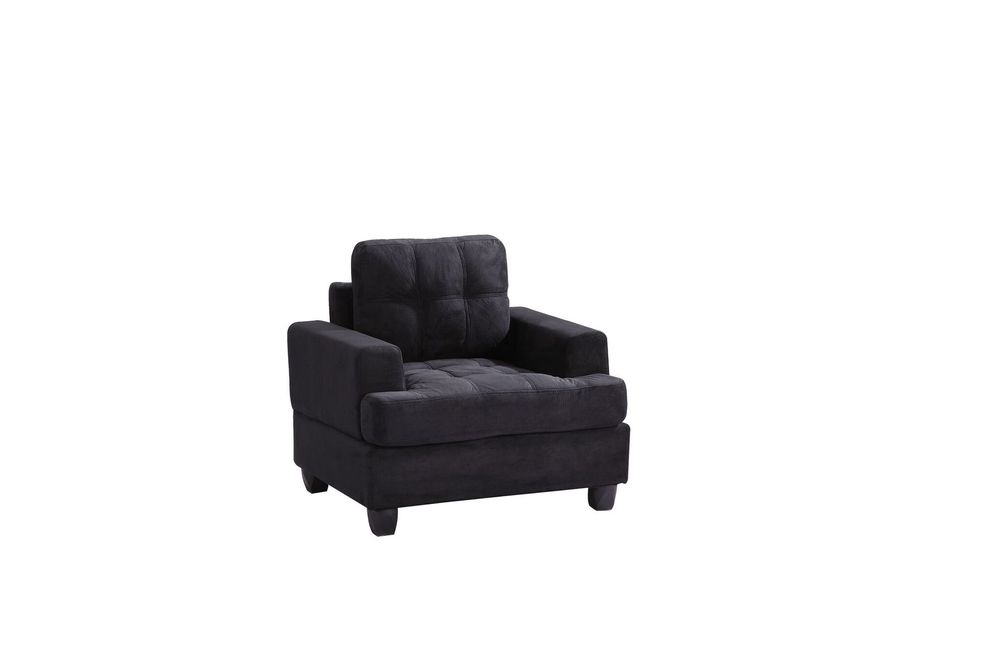 Black microfiber affordable chair by Glory