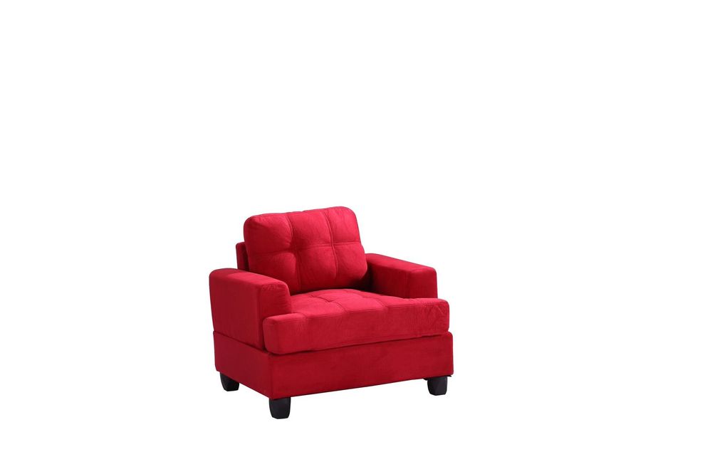 Red microfiber affordable chair by Glory