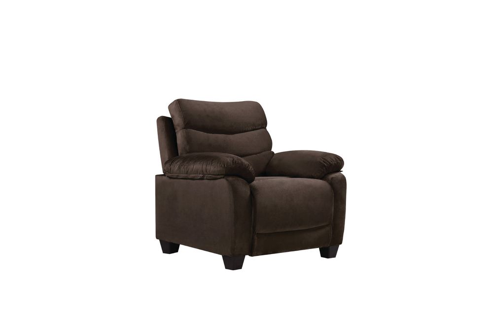 Affordable modern chocolate micro suede chair by Glory