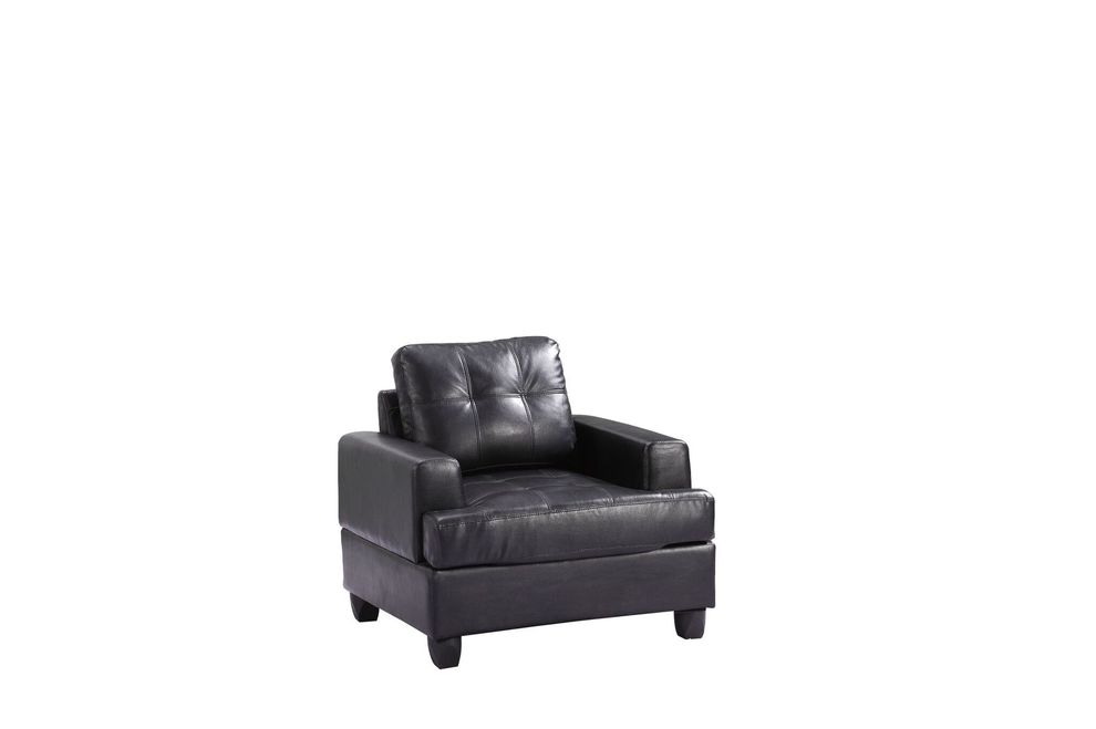 Black leather affordable chair by Glory