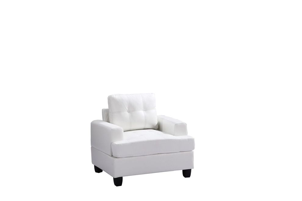 White leather affordable chair by Glory