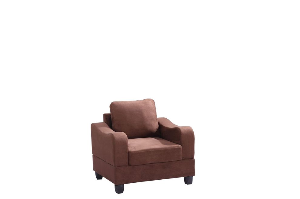 Modern affordable microfiber chair in chocolate by Glory