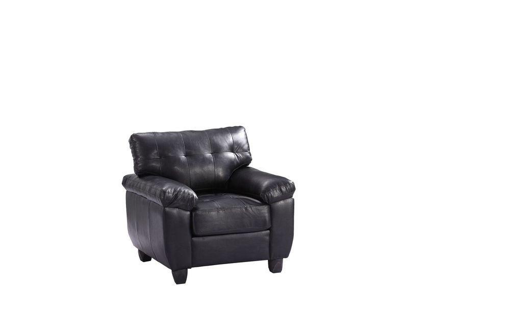 Affordable chair in black bonded leather by Glory