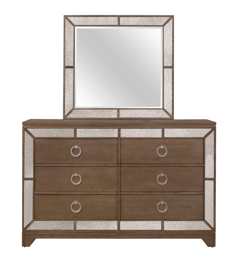 Gold glam style / mirrored accents dresser by Global