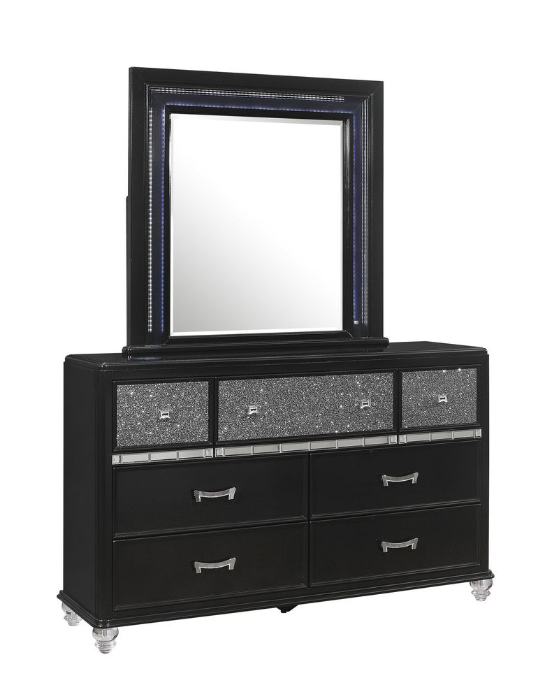 Black / silver glam style dresser by Global