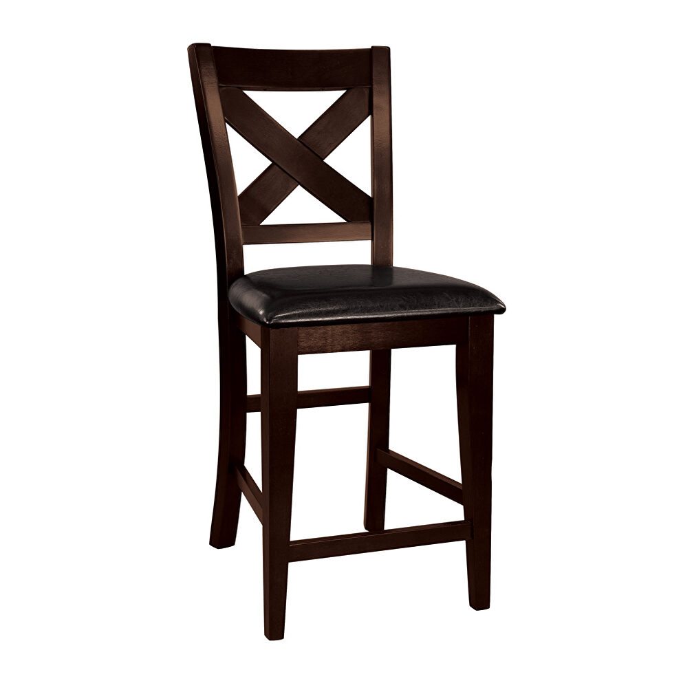 Warm merlot finish counter height chair by Homelegance