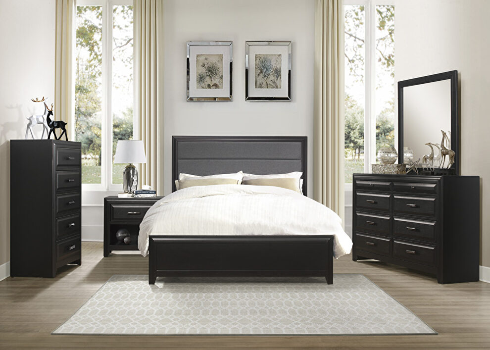 Espresso finish queen bed by Homelegance