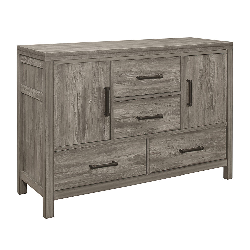 Weathered gray finish server by Homelegance